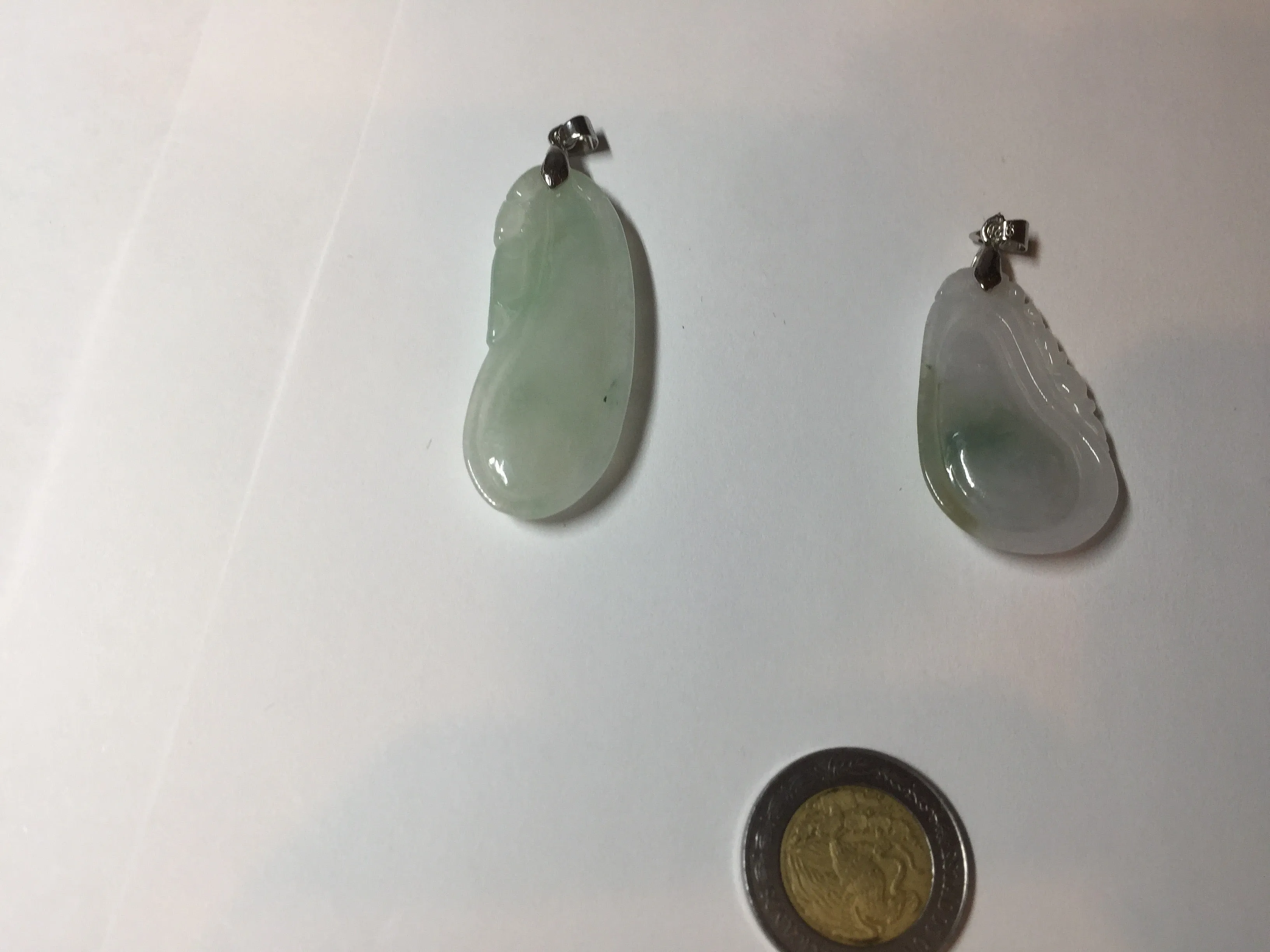 100% natural type A icy watery light purple green blessed melon(福瓜) Jadeite Jade pendant AX144