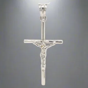 14K W Gold Crucifix Cross