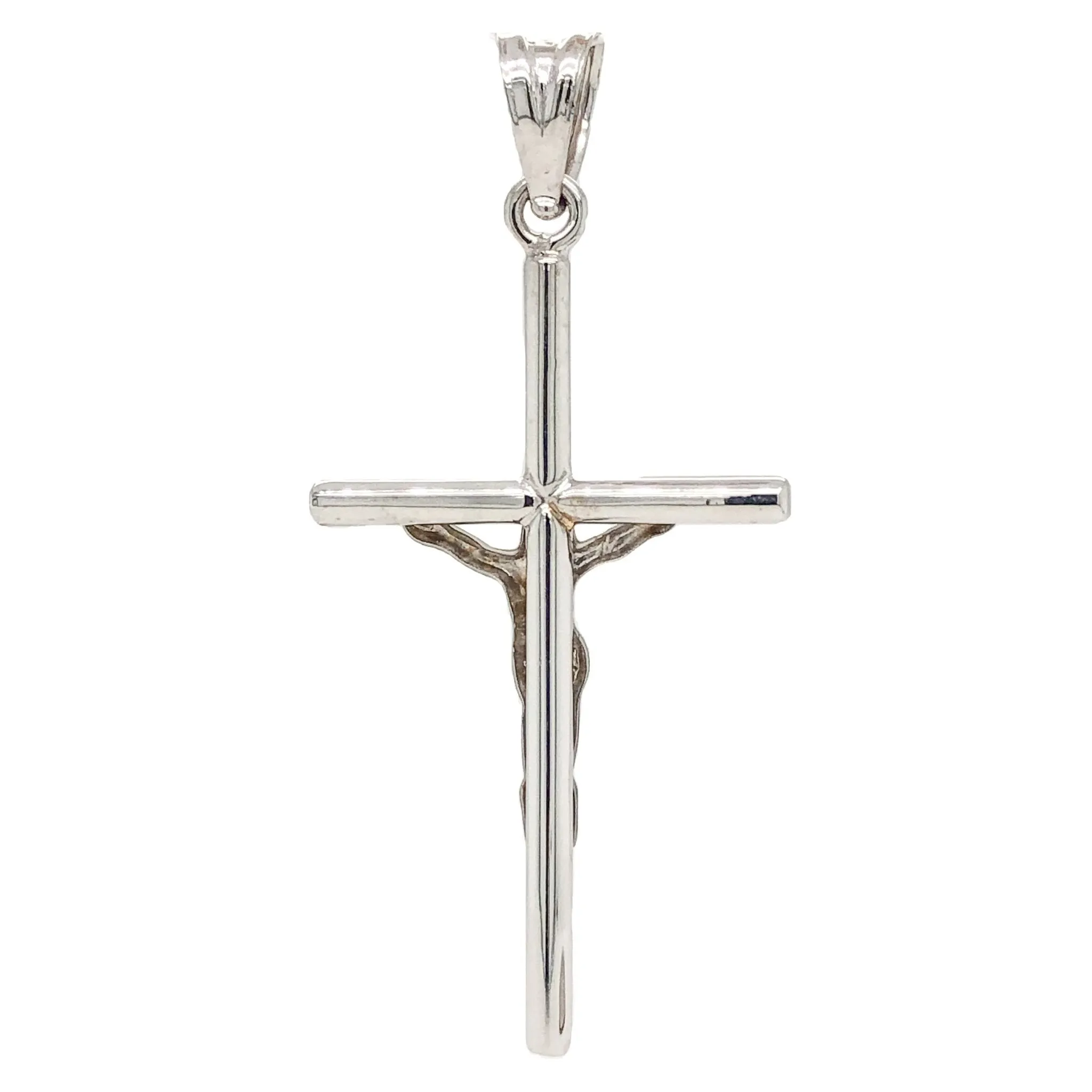 14K W Gold Crucifix Cross