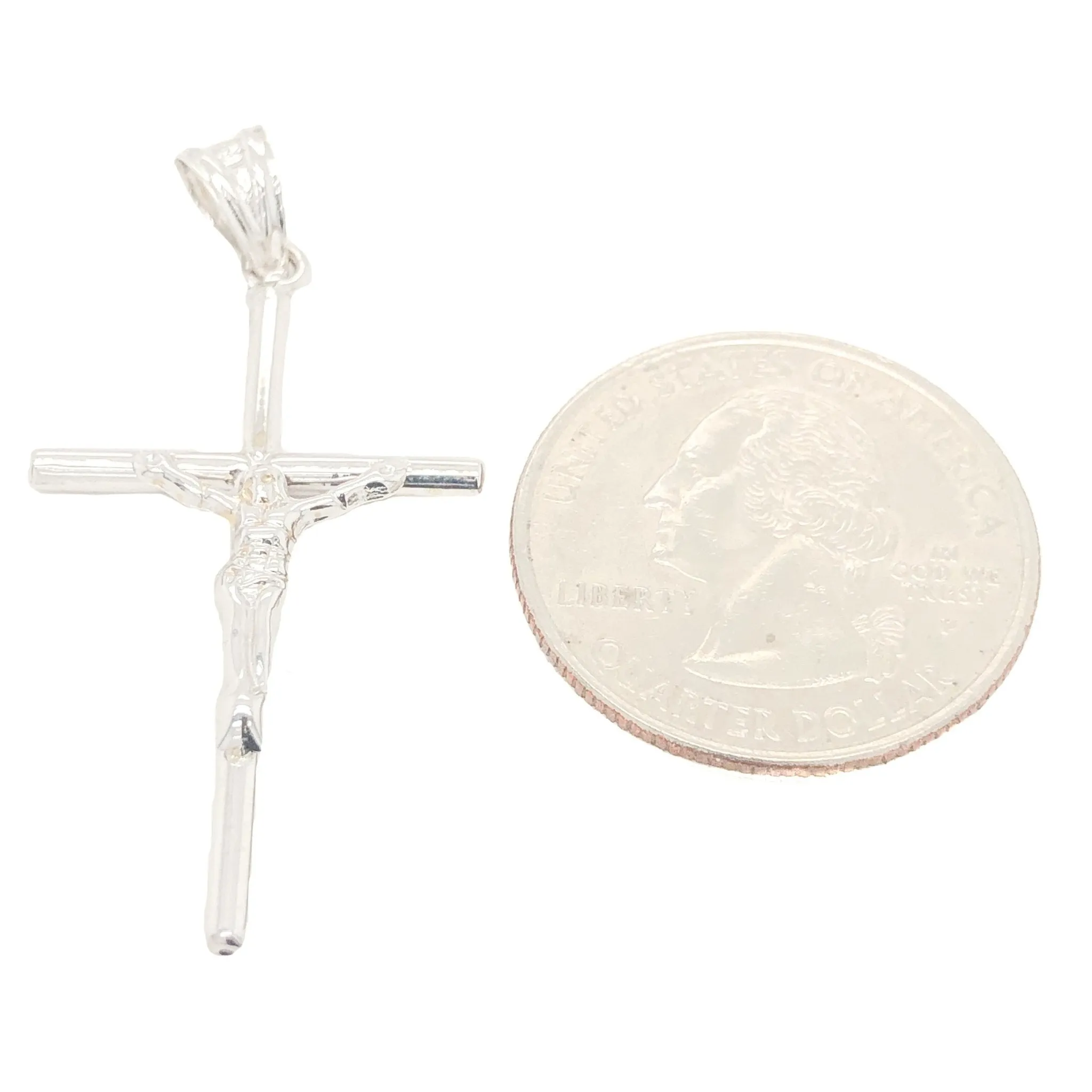 14K W Gold Crucifix Cross