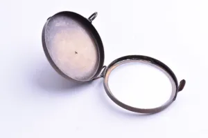 1.62x0.41in Round Shadow Box Pendant/Locket