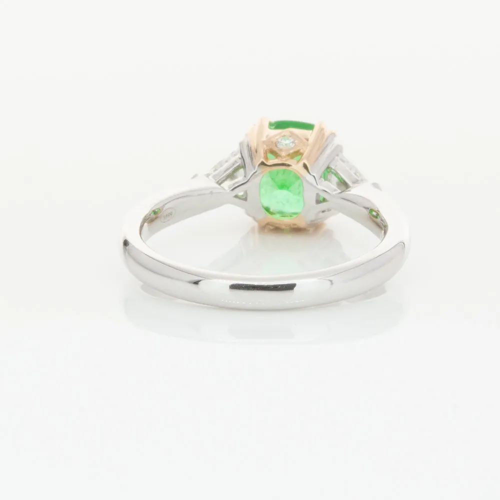 18ct White & Yellow Gold 1.78ct Emerald & Diamond Ring