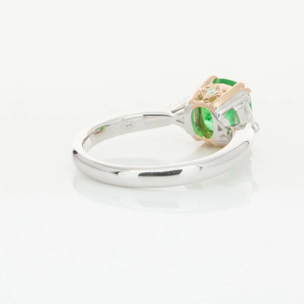 18ct White & Yellow Gold 1.78ct Emerald & Diamond Ring
