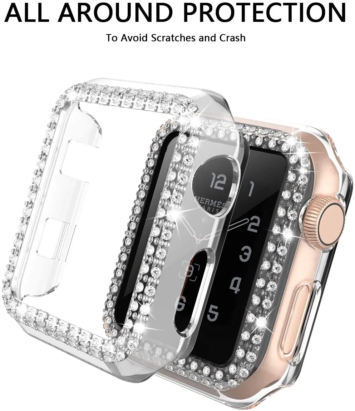 2in1 Scrunchie Elastic Strap   Case Series 6 5 4 Smart Watch Wristband