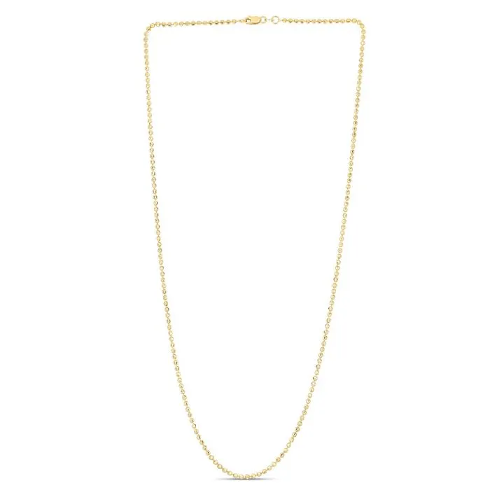 2mm Ball Moon Chain Necklace