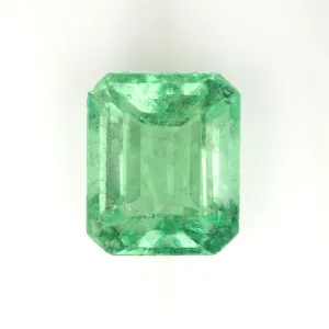 3 CARAT NATURAL EMERALD PASTEL GREEN LOOSE GEMSTONE EMERALD SHAPE STEP CUT 3ct