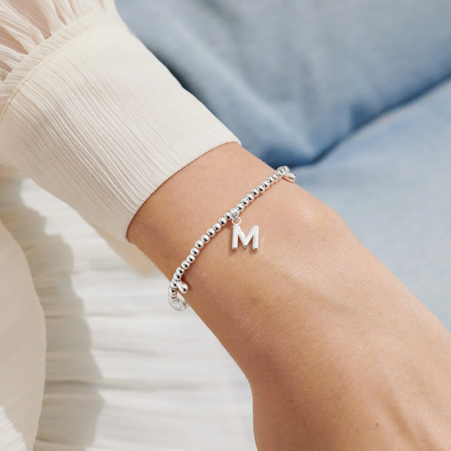 Alphabet A Little M Silver Plated Bracelet 7754