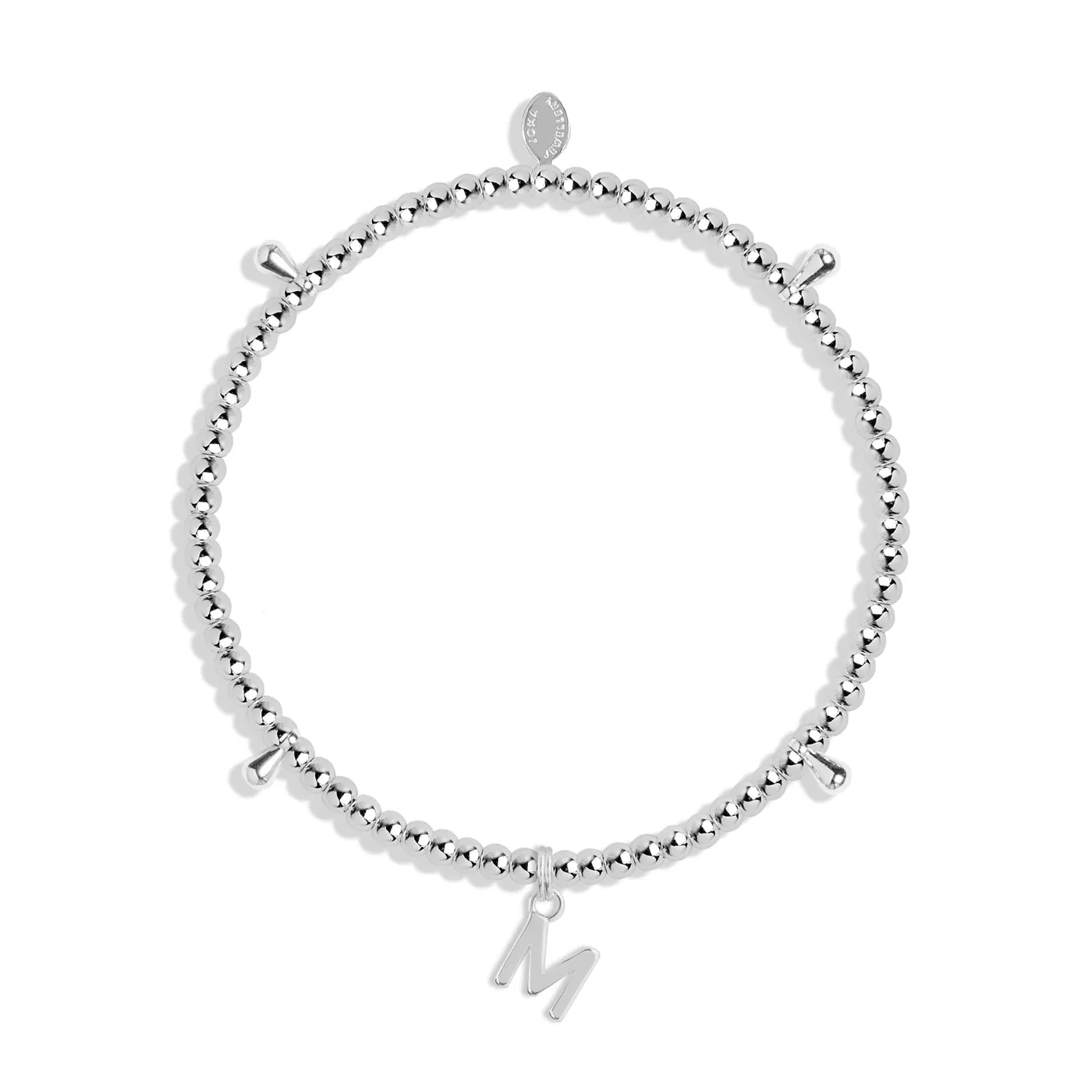 Alphabet A Little M Silver Plated Bracelet 7754