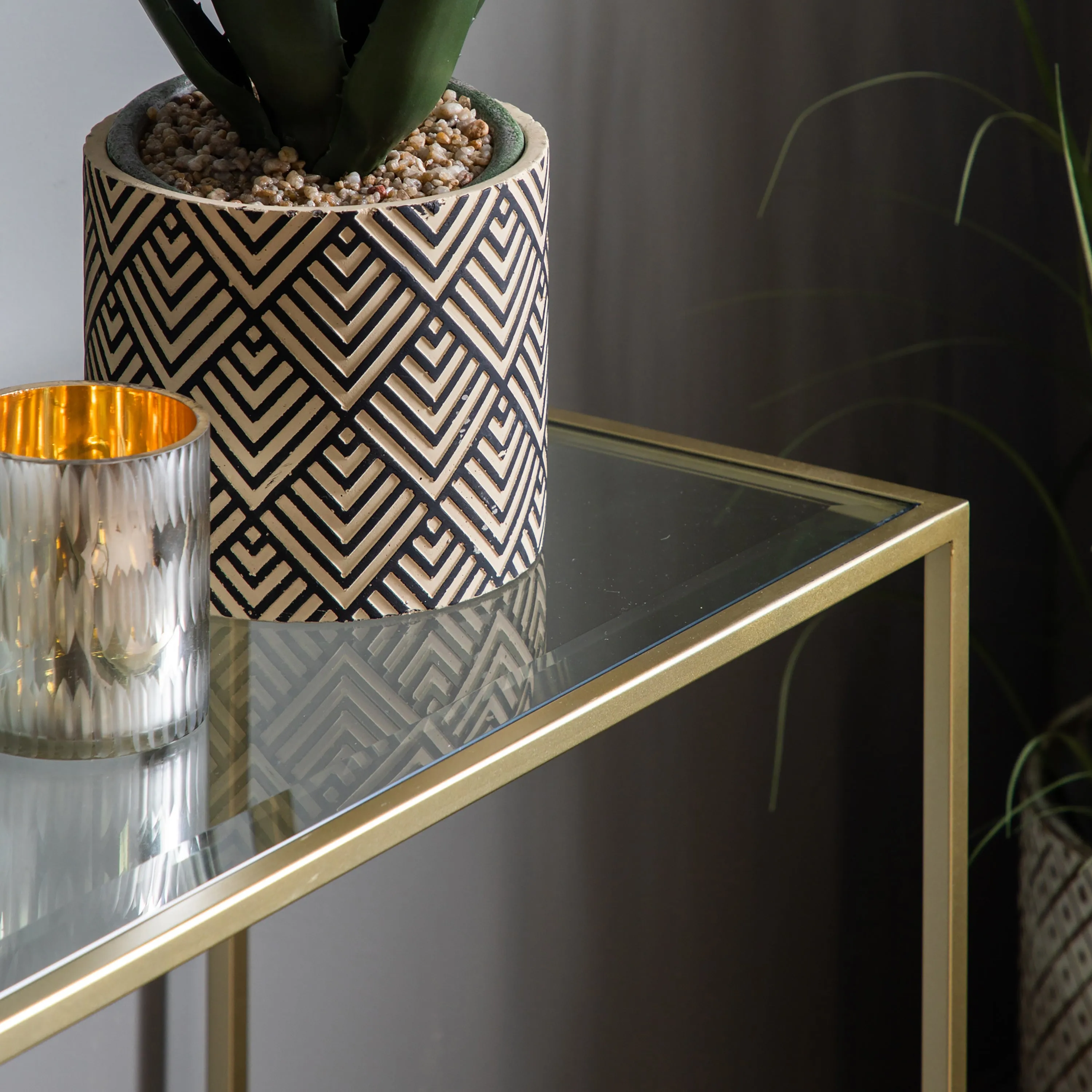 Amos Rothbury Console Table Champagne