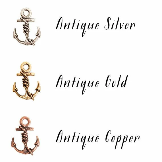 Anchor Bracelet, Silk Wrap Bracelet