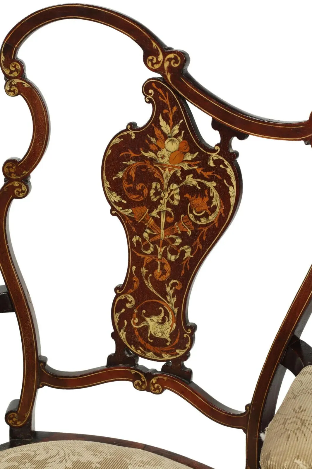 Antique Salon Set, Austrian, Inlaid, 5-Piece Set, Settee with 4 Chairs!!