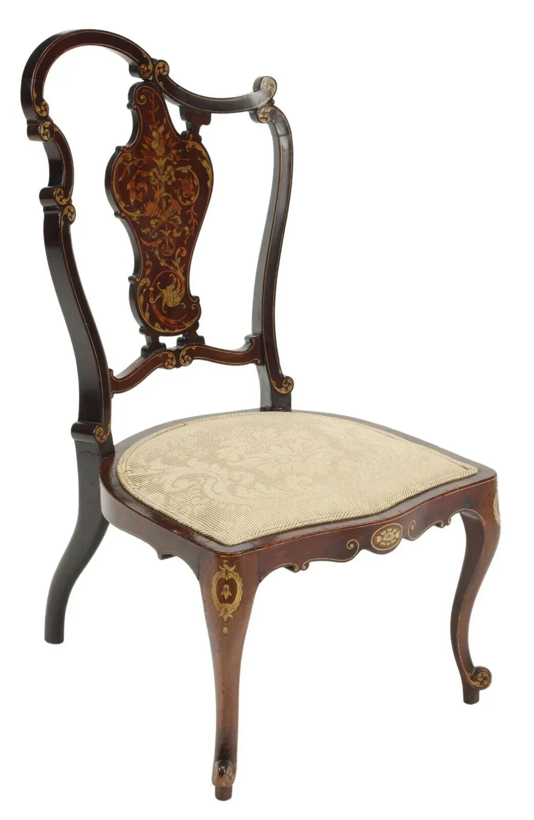 Antique Salon Set, Austrian, Inlaid, 5-Piece Set, Settee with 4 Chairs!!