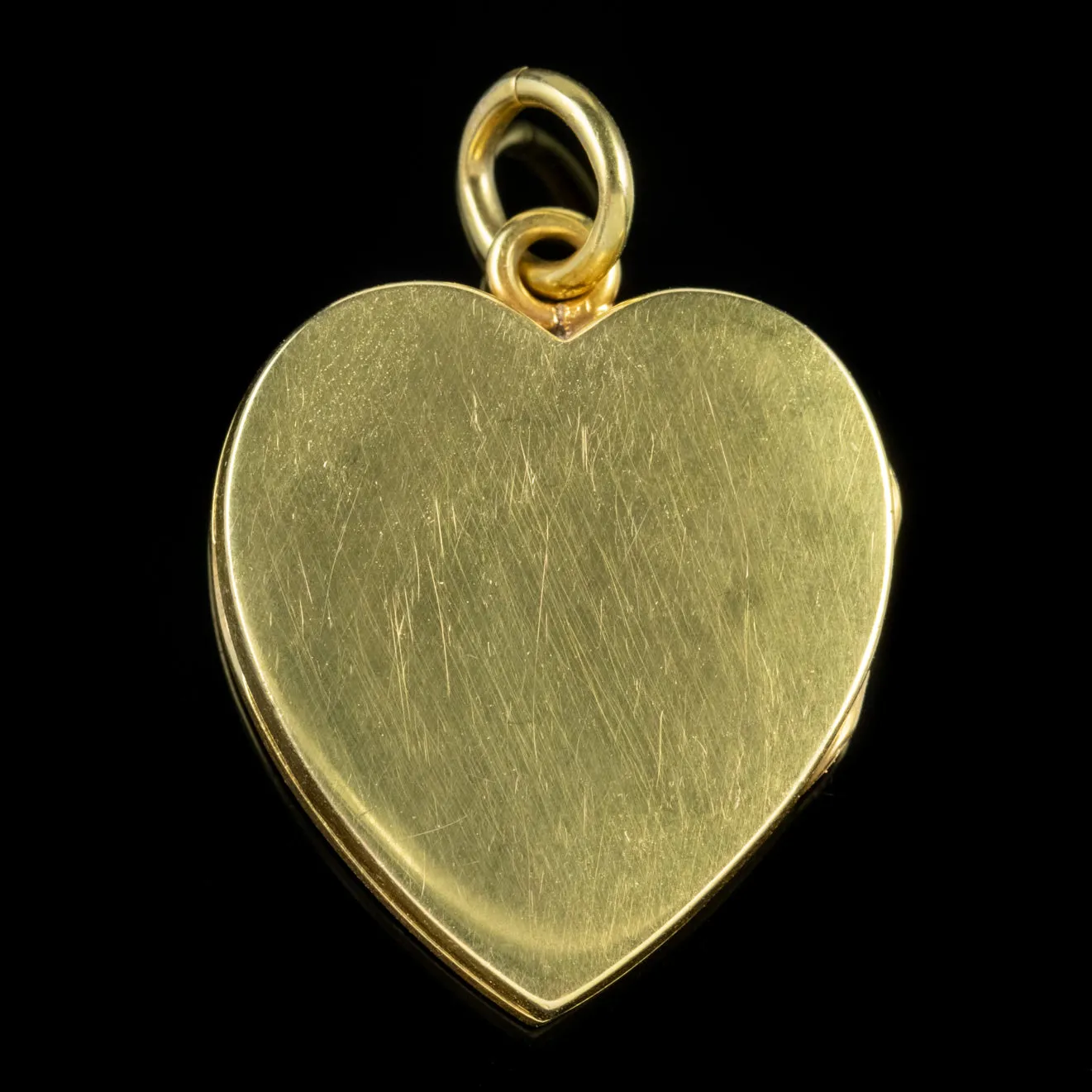 Antique Victorian 18Ct Gold Diamond Heart Locket Pendant Circa 1900