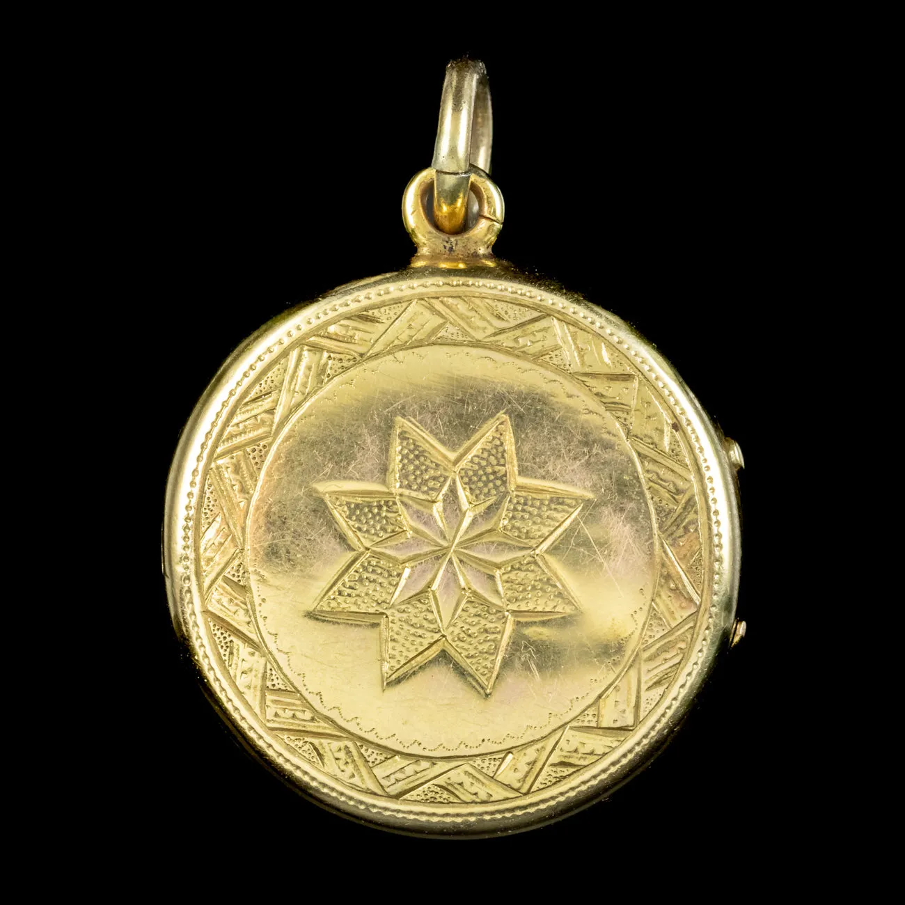 Antique Victorian Diamond Skull Agate Locket 18ct Gold