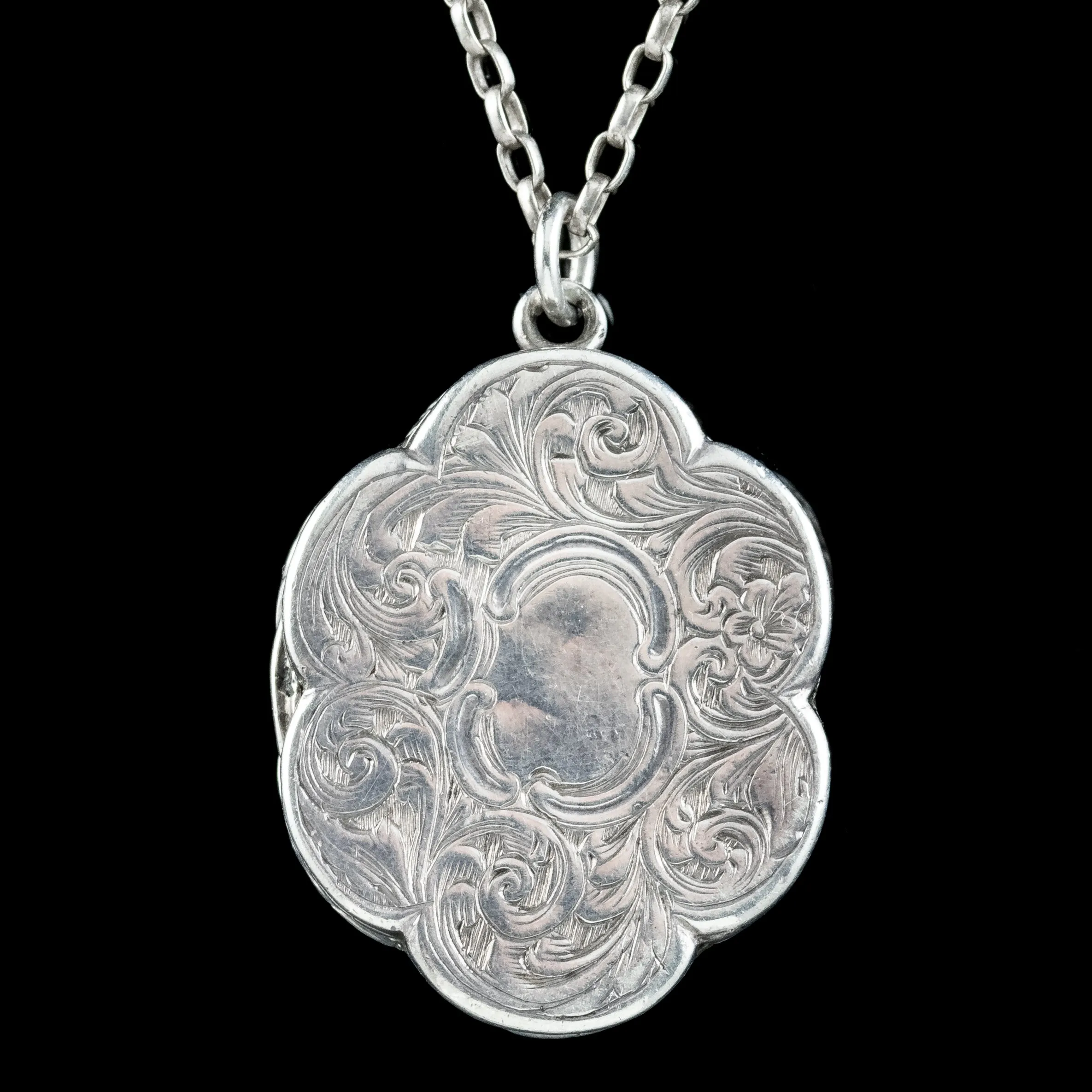 Antique Victorian Scottish Agate Vinaigrette Locket Necklace Dated 1858