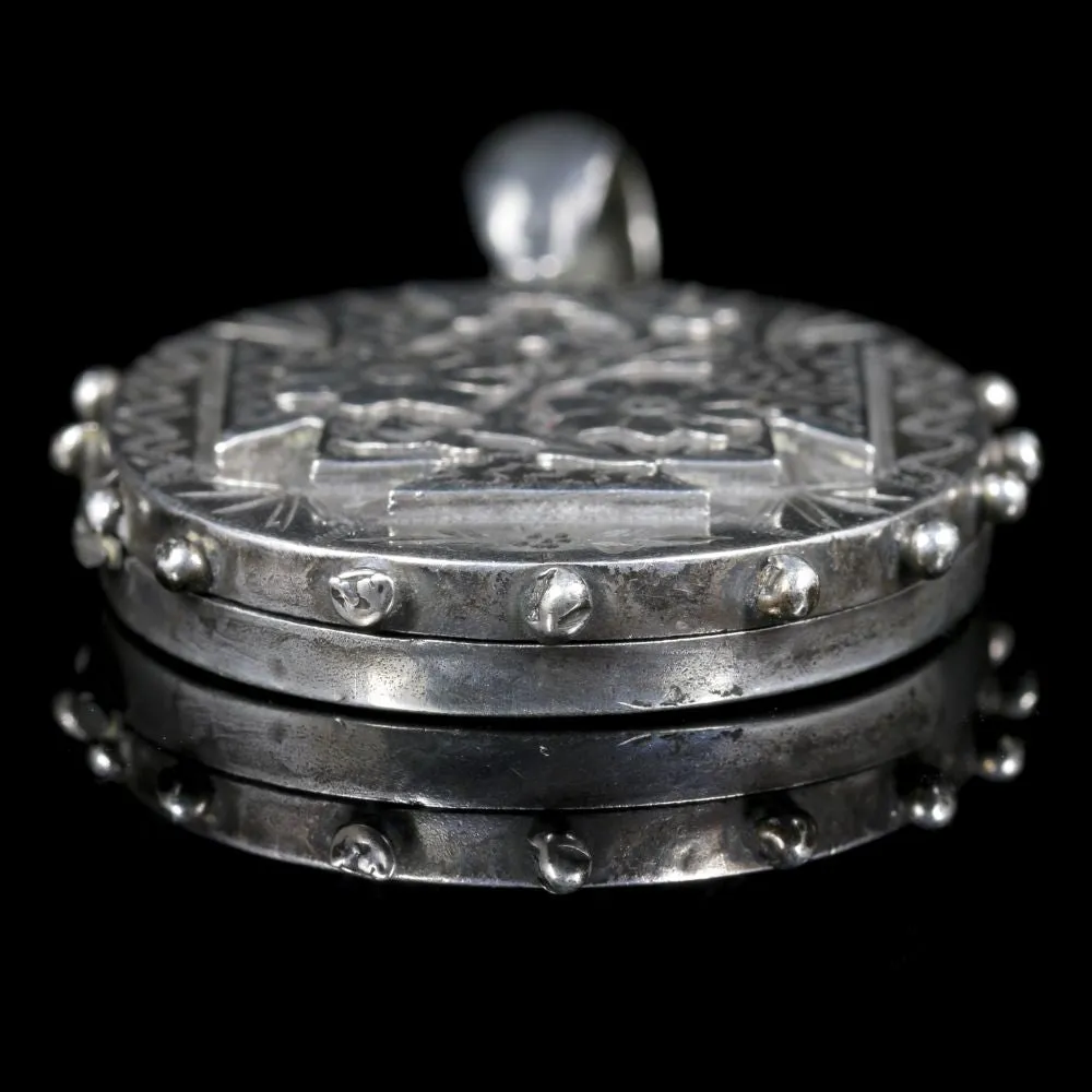 Antique Victorian Silver Locket Dated Birmingham 1885