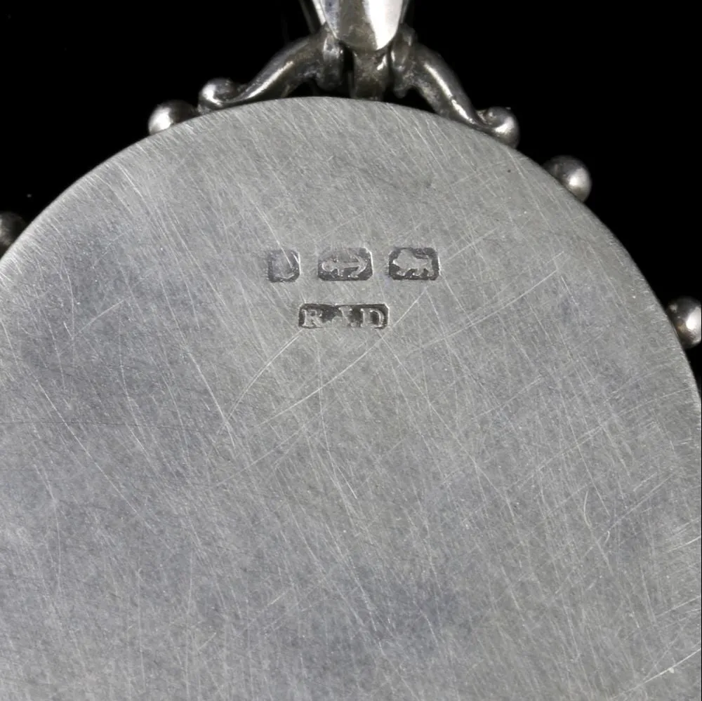 Antique Victorian Silver Locket Dated Birmingham 1885