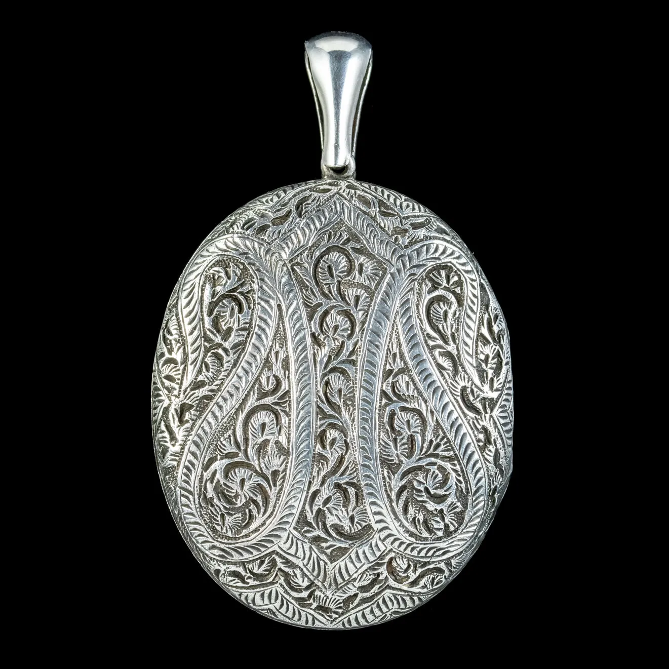 Antique Victorian Sterling Silver Locket Circa 1880