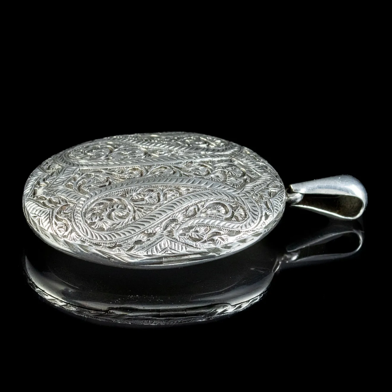 Antique Victorian Sterling Silver Locket Circa 1880