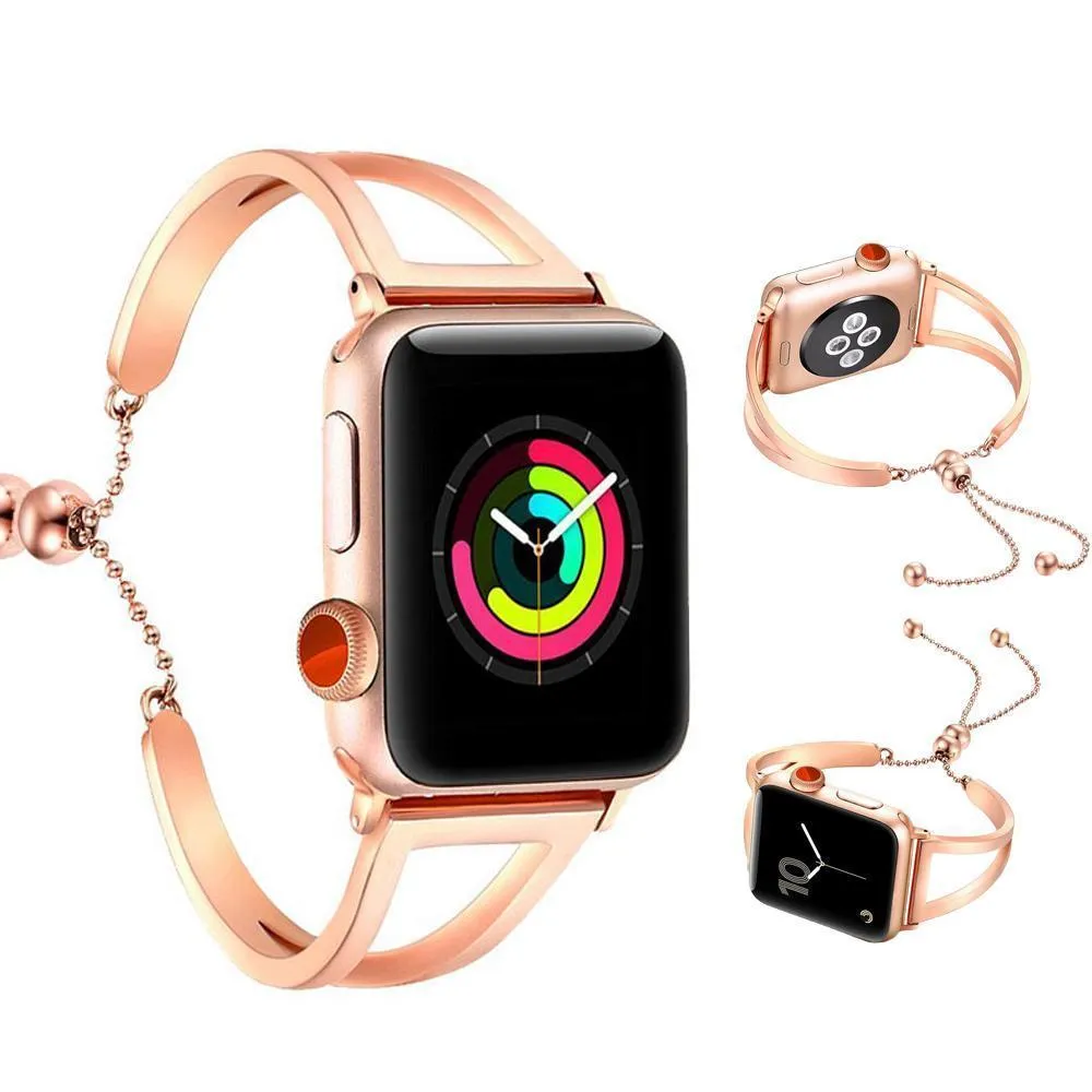 Apple Series Luxury Cuff Stainless Steel Adjustable Watchband