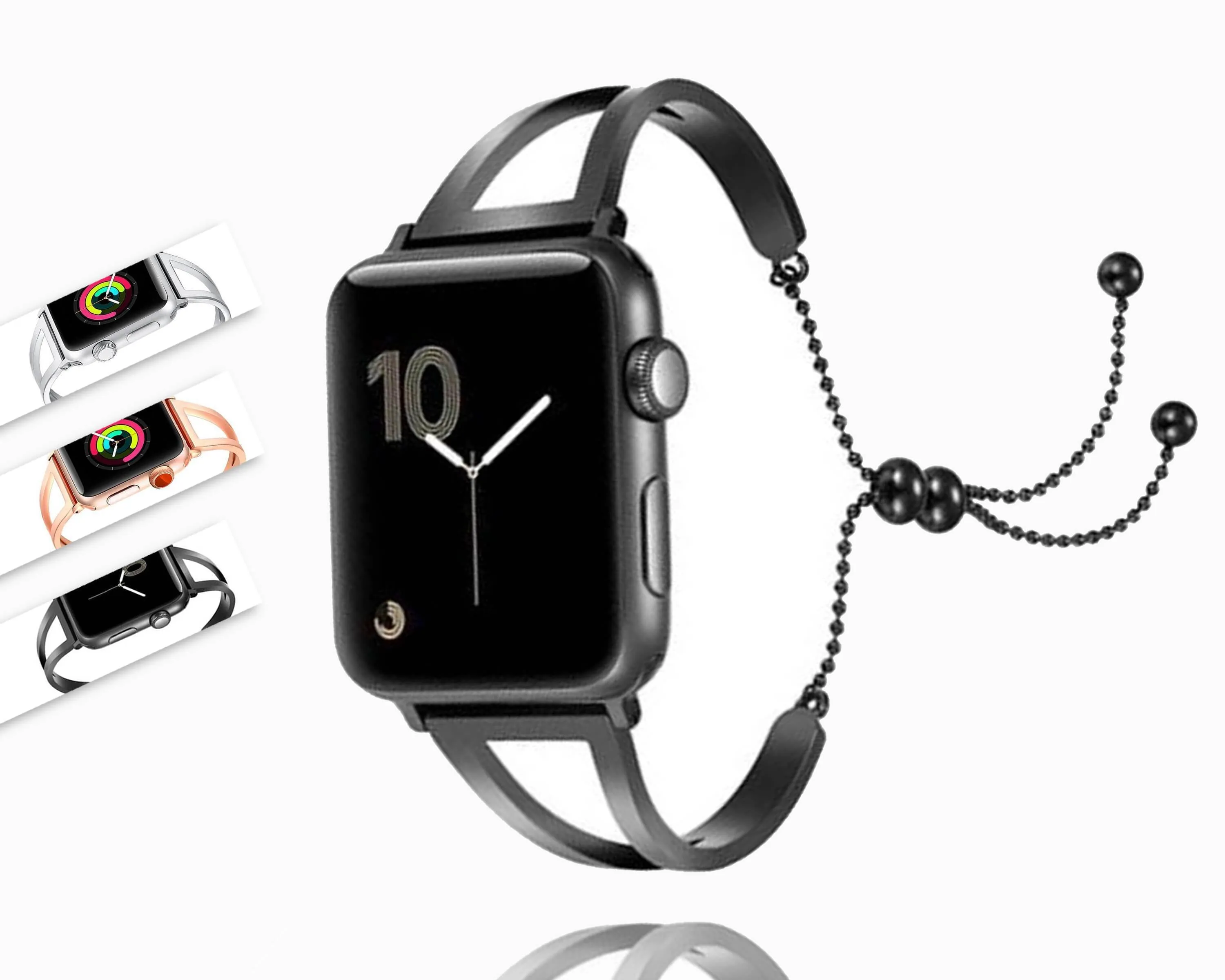 Apple Series Luxury Cuff Stainless Steel Adjustable Watchband
