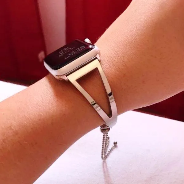 Apple Series Luxury Cuff Stainless Steel Adjustable Watchband