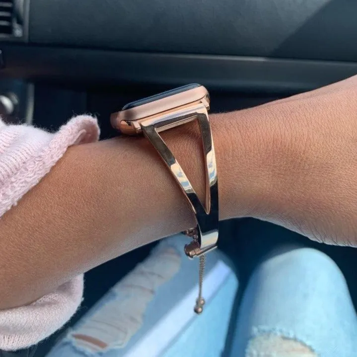 Apple Series Luxury Cuff Stainless Steel Adjustable Watchband