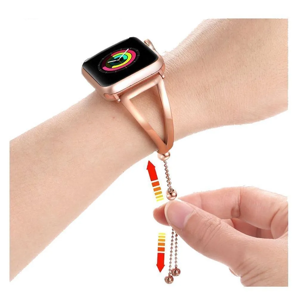 Apple Series Luxury Cuff Stainless Steel Adjustable Watchband