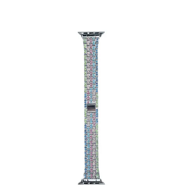 Apple Watch 7 6 5 4 3 Women Style Watch Band Colored Diamond Strap