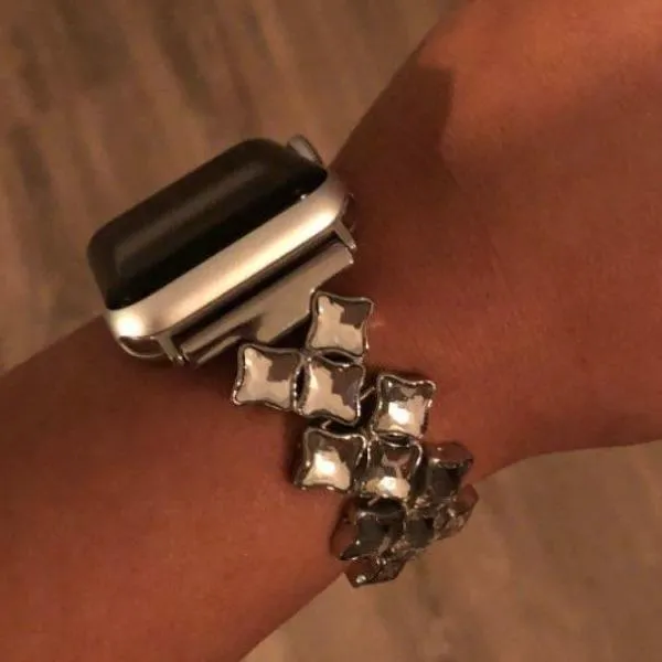Apple Watch Band Bling rhinestone Diamond cz shiny women Steel Strap