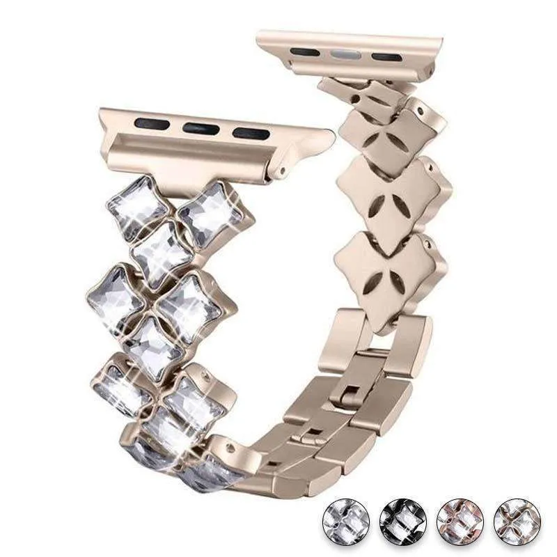 Apple Watch Band Bling rhinestone Diamond cz shiny women Steel Strap