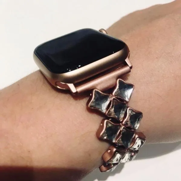 Apple Watch Band Bling rhinestone Diamond cz shiny women Steel Strap