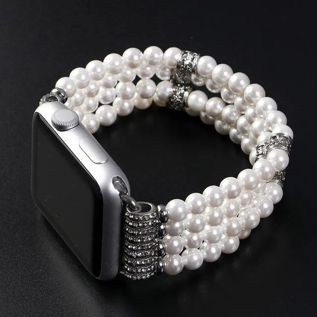 Apple Watch Band, Bling Stretch strap, Bling Pearls
