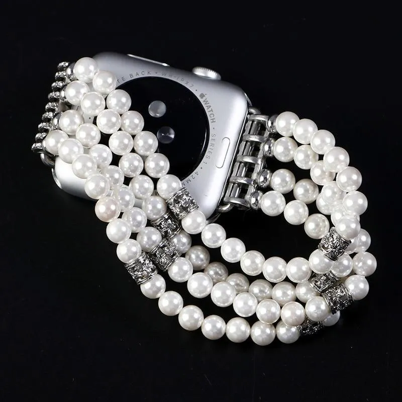 Apple Watch Band, Bling Stretch strap, Bling Pearls