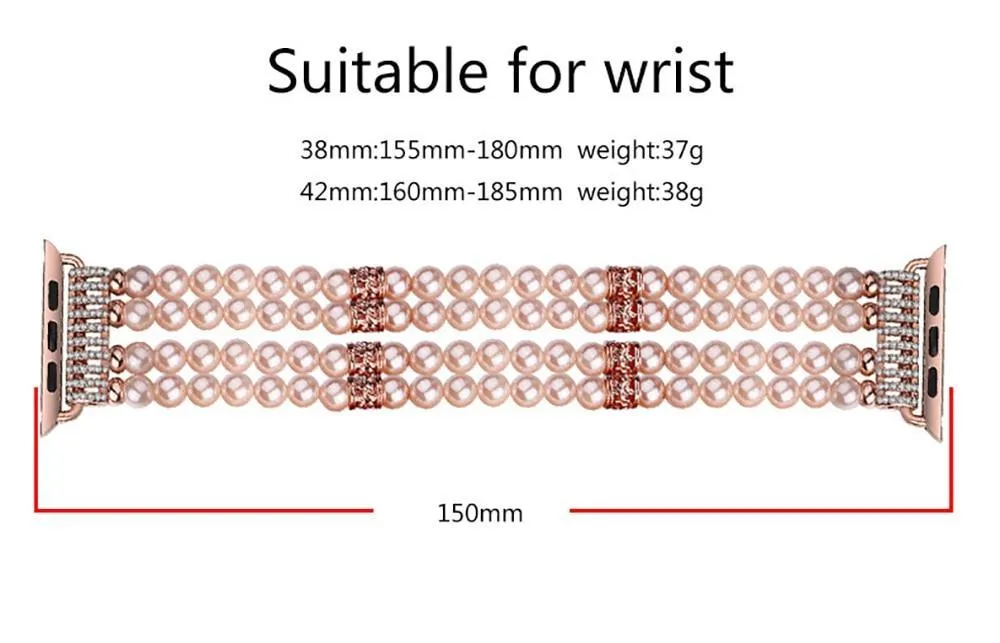 Apple Watch Band, Bling Stretch strap, Bling Pearls