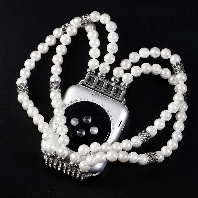 Apple Watch Band, Bling Stretch strap, Bling Pearls
