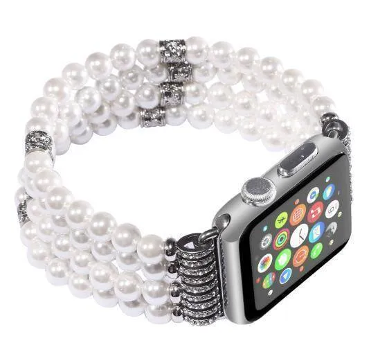 Apple Watch Band, Bling Stretch strap, Bling Pearls