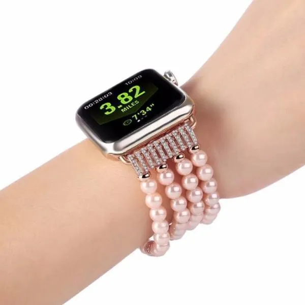 Apple Watch Band, Bling Stretch strap, Bling Pearls