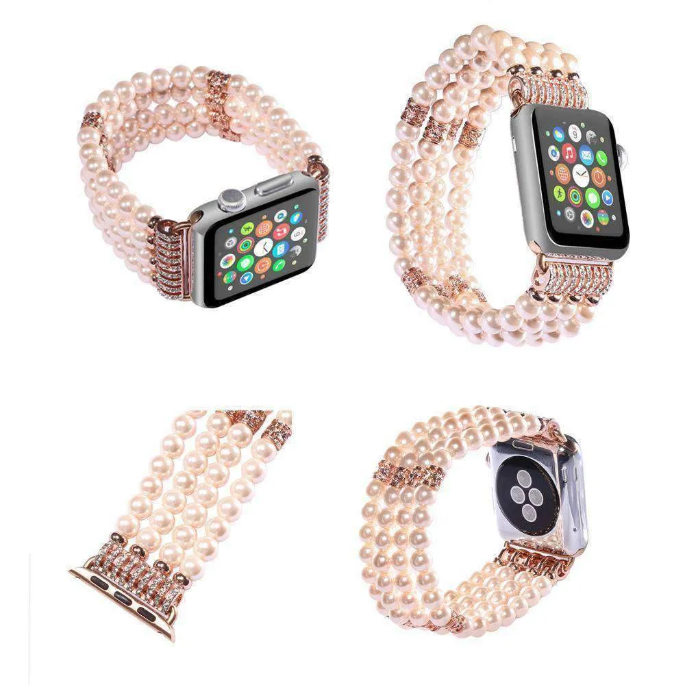 Apple Watch Band, Bling Stretch strap, Bling Pearls