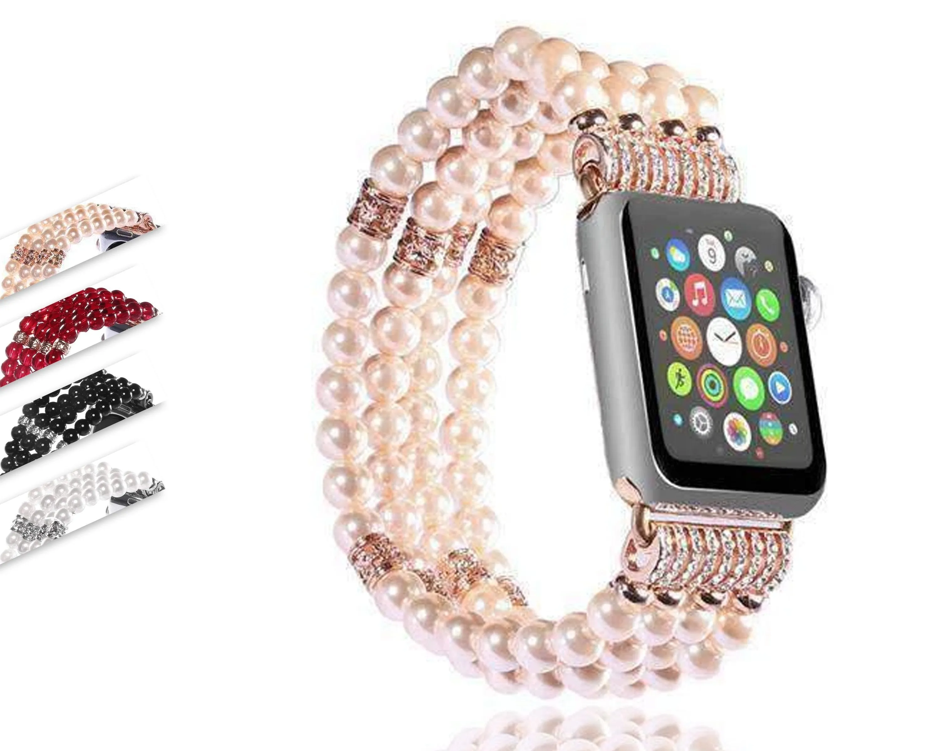 Apple Watch Band, Bling Stretch strap, Bling Pearls