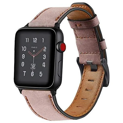 Apple Watch Band Series 7 6 5 4 Retro Cow Leather Strap iWatch