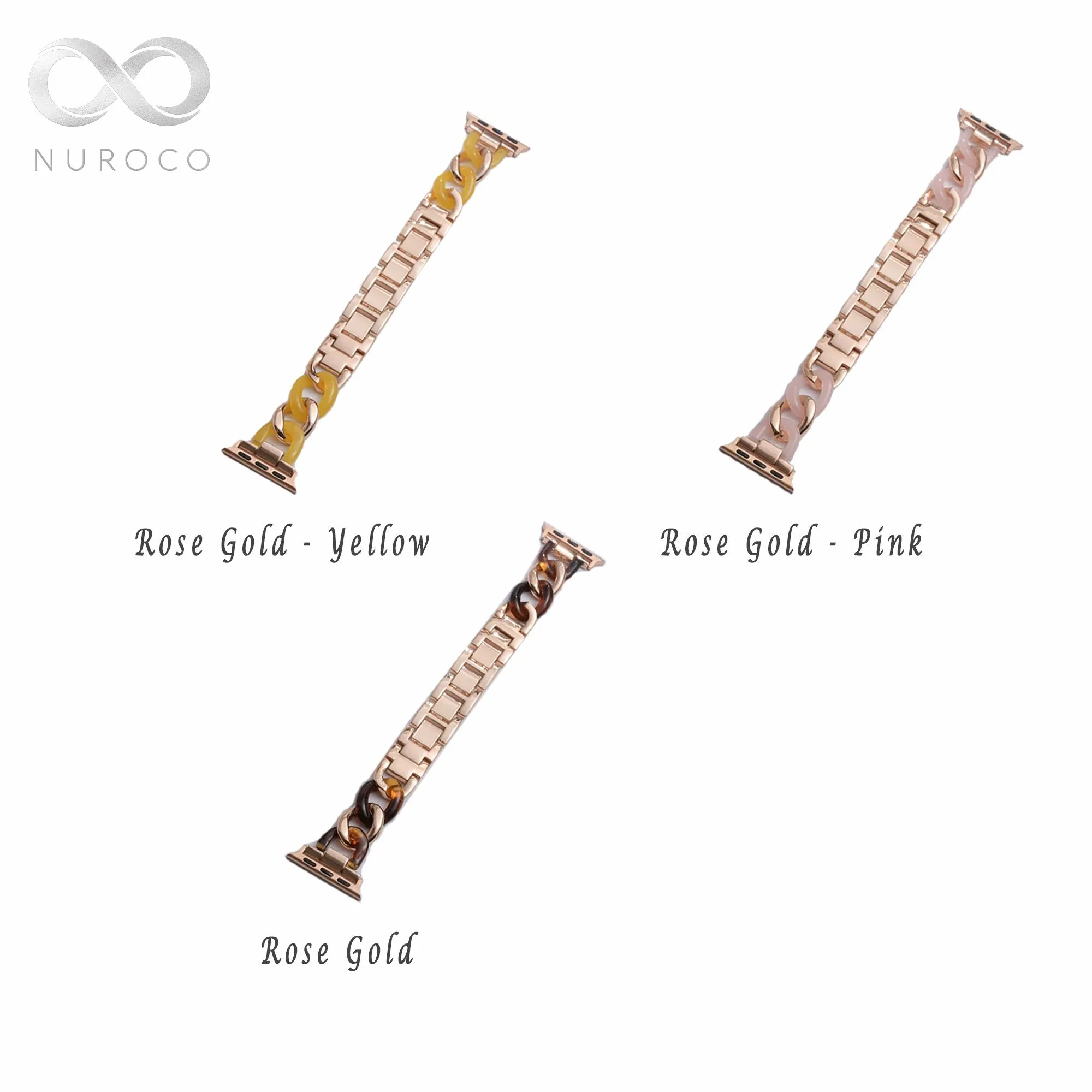 Apple Watch Band Series Cowboy Chain Style Resin Steel Watchband