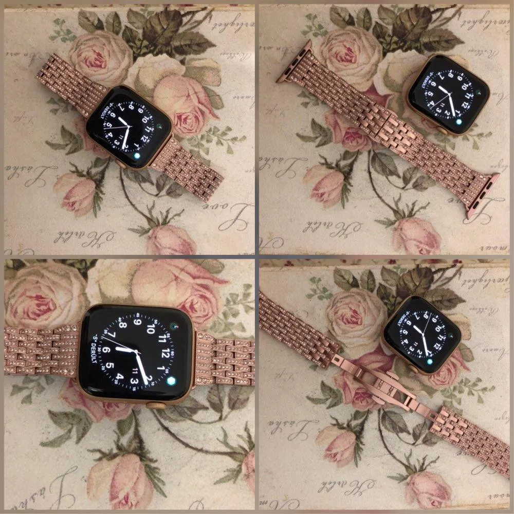 Apple Watch Band Women designer ladies Pave Crystal Ultra Watchband