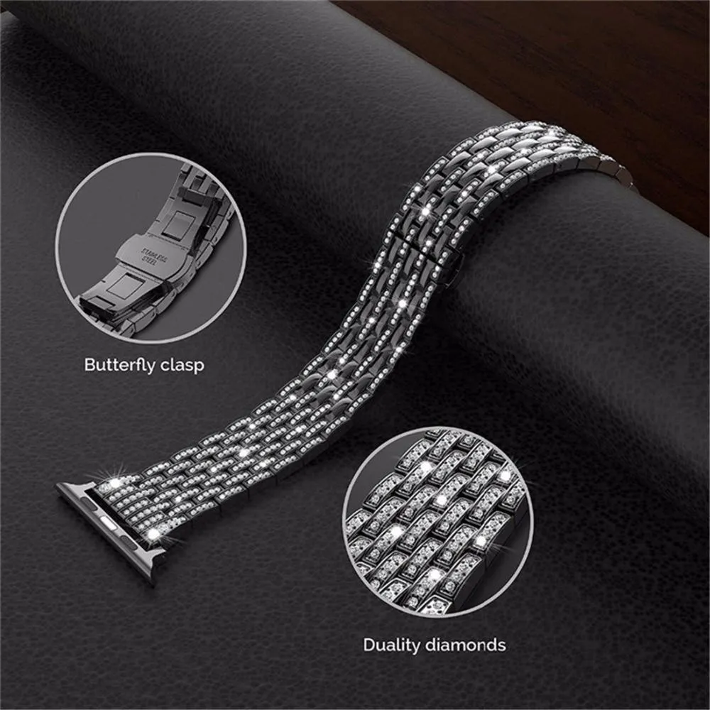 Apple Watch Band Women designer ladies Pave Crystal Ultra Watchband