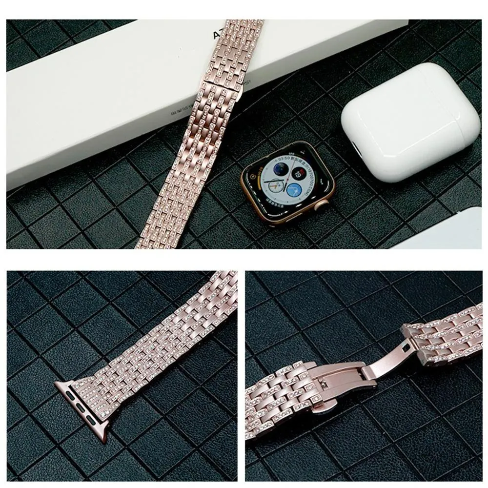 Apple Watch Band Women designer ladies Pave Crystal Ultra Watchband