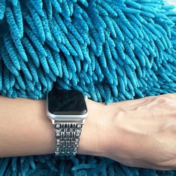 Apple Watch Bling Women Band Steel Premium Crystals Rhinestone Cuff