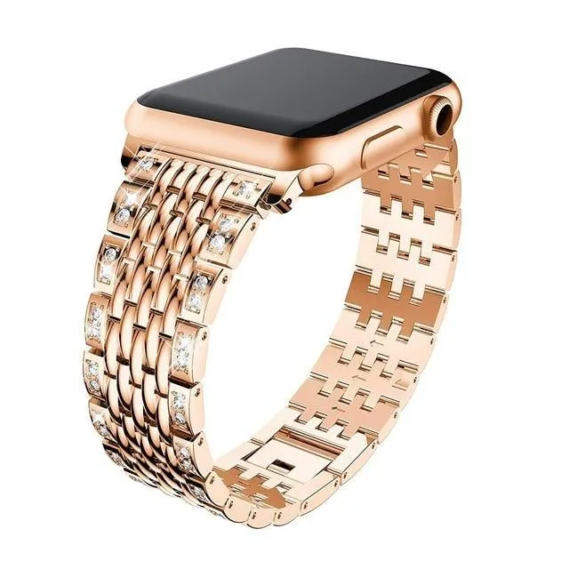 Apple Watch Bling Women Band Steel Premium Crystals Rhinestone Cuff