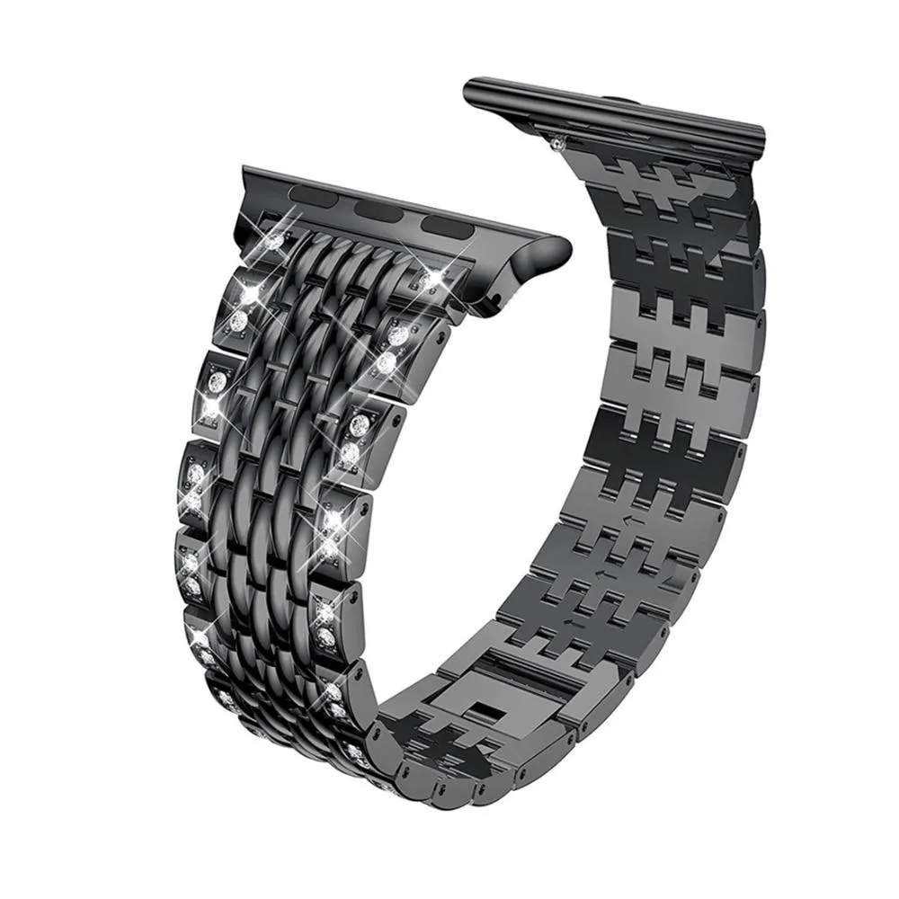 Apple Watch Bling Women Band Steel Premium Crystals Rhinestone Cuff