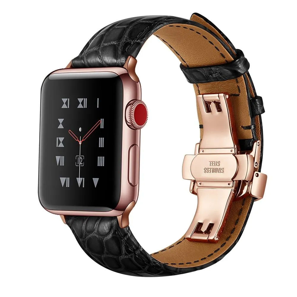 Apple Watch Premium Alligator Leather Designer Bands exotic Strap