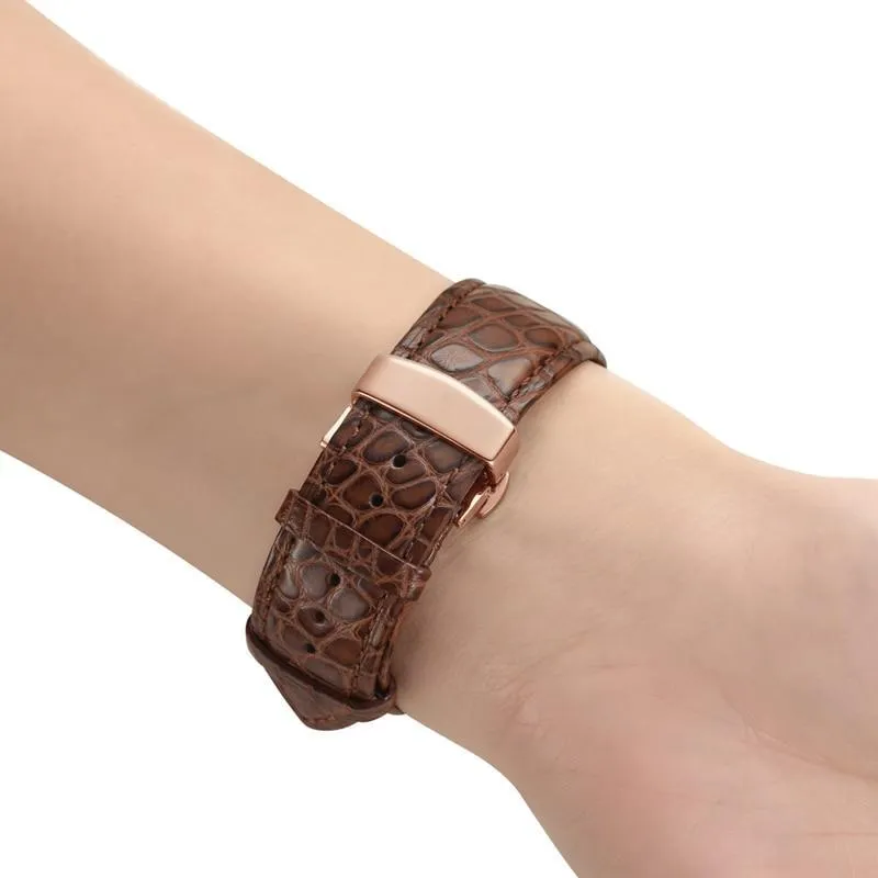 Apple Watch Premium Alligator Leather Designer Bands exotic Strap